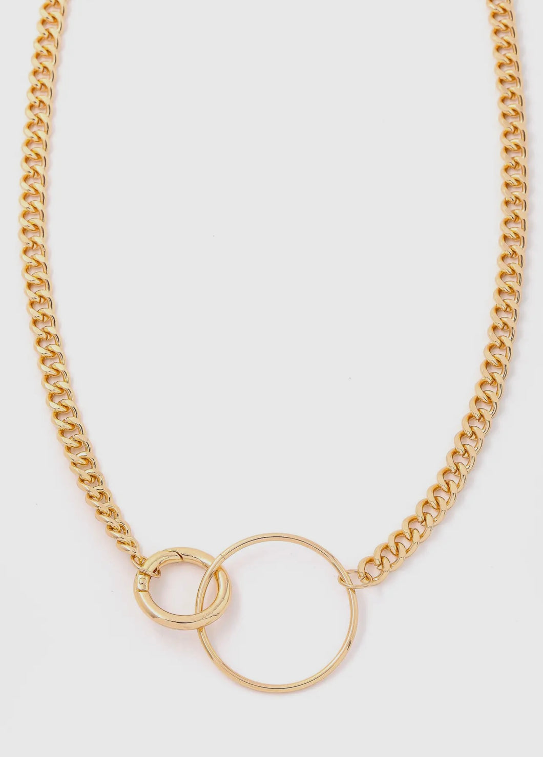 Circle Chain Link Necklace | Gold