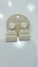 Load image into Gallery viewer, Clay Braided Earrings | Ivory
