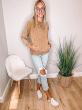 Load image into Gallery viewer, Maisie Acid Wash Pullover | Camel
