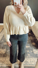 Load image into Gallery viewer, Faith Ribbed Sweater Top | Cream
