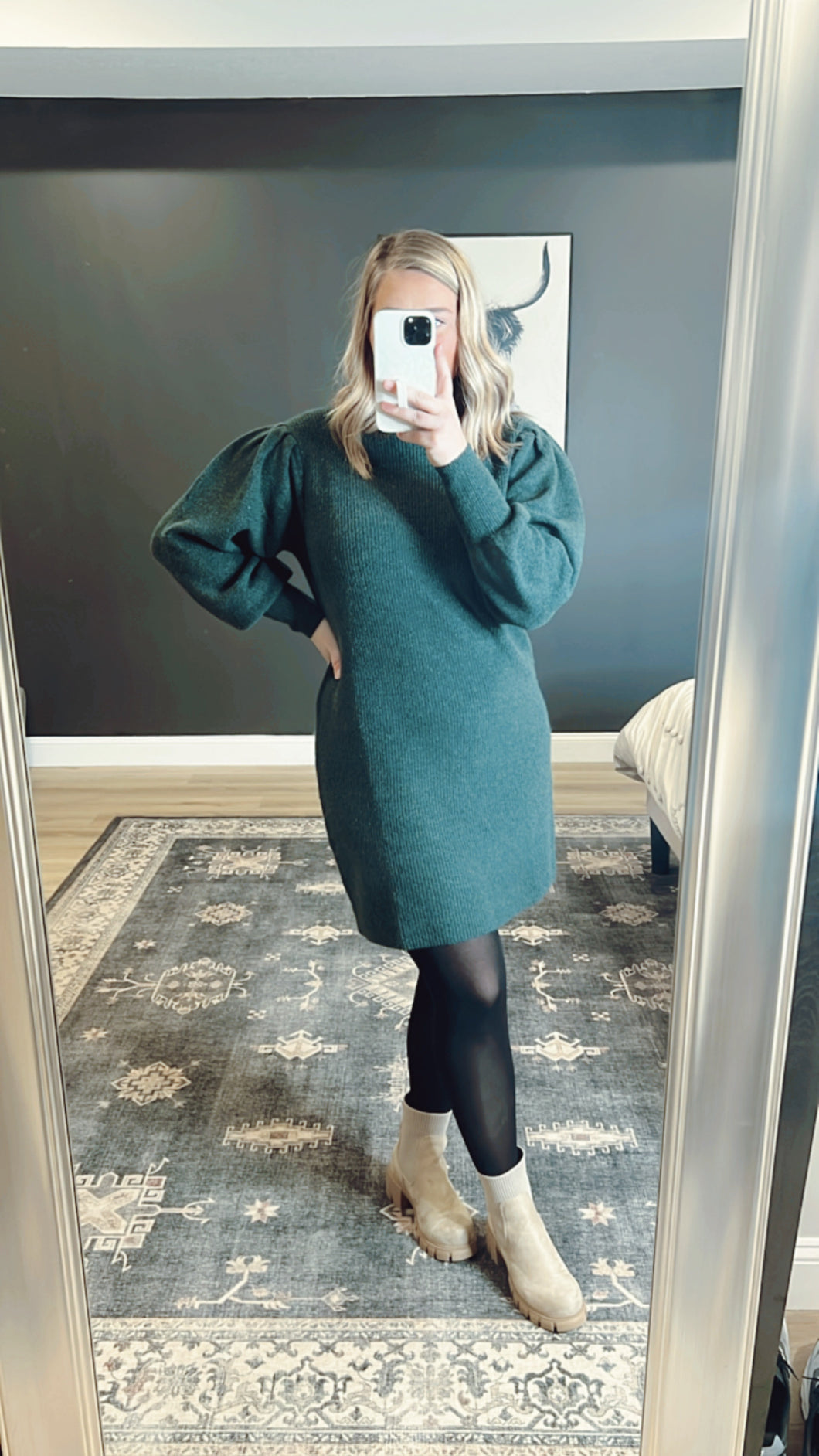 Callie Sweater Dress | Hunter Green