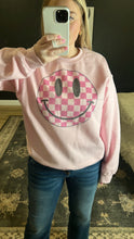 Load image into Gallery viewer, Pink Smiley Crewneck | Light Pink
