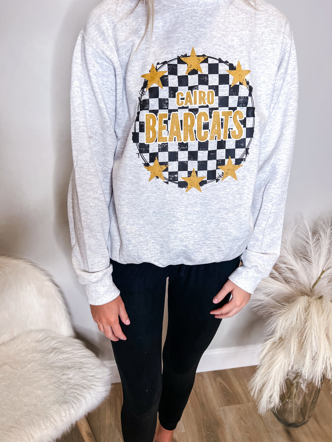 Cairo Bearcat Star Mascot Crew | Heather Grey