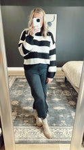 Load image into Gallery viewer, Tasha Striped Knit Sweater | Black
