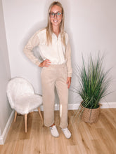 Load image into Gallery viewer, Jess Straight Leg Fleece Lounge Pants | Taupe
