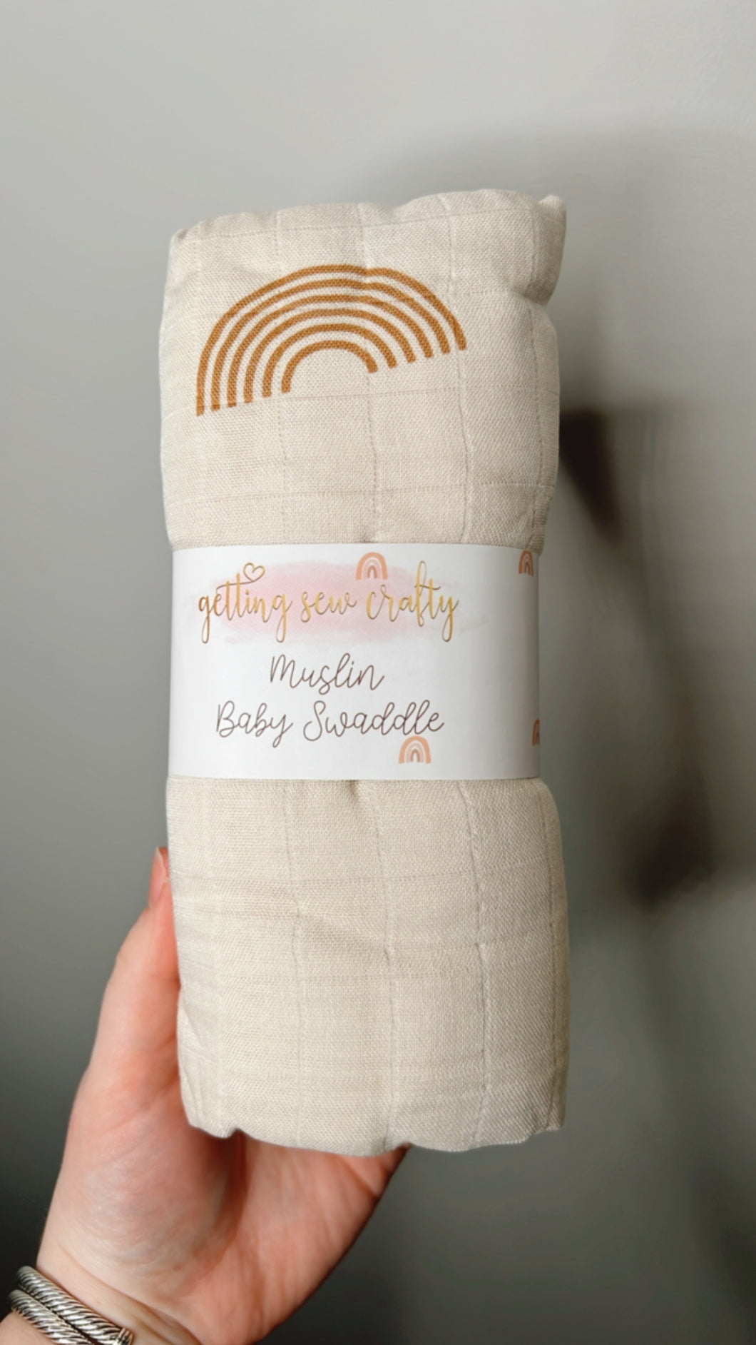 Neutral Rainbow Swaddle | Cream