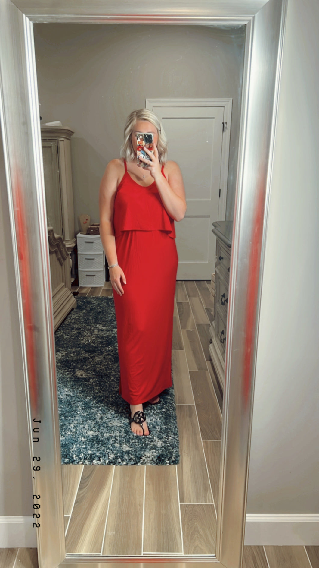 Elaine Ribbed Dress | Red